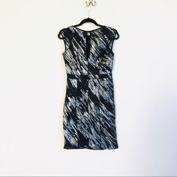 Silver Metallic Sequin LBD Cocktail Dress Sz M NWT - Picture 6 of 12